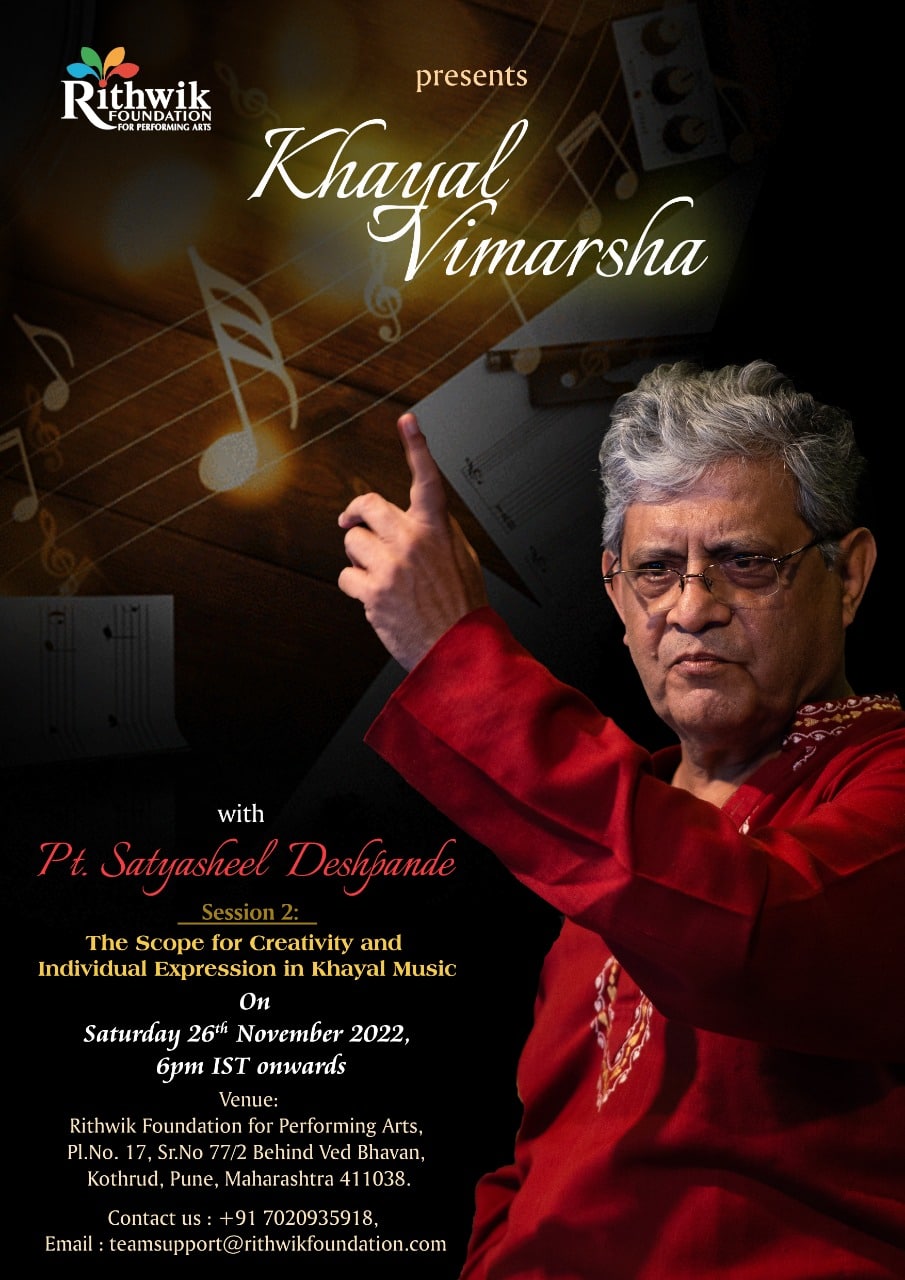 khayal vimarsha session 2 poster | music and dance organisation