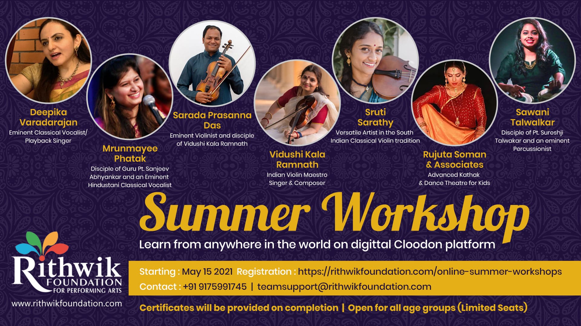 Online Summer Workshops By RFPA