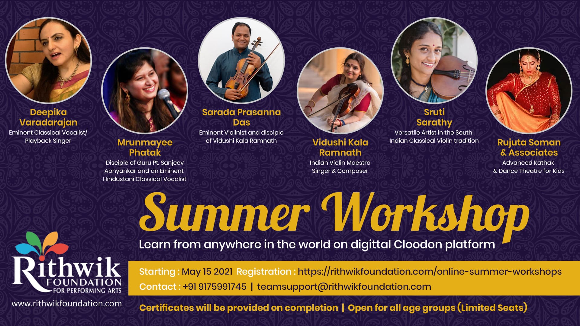 Online Summer Workshops