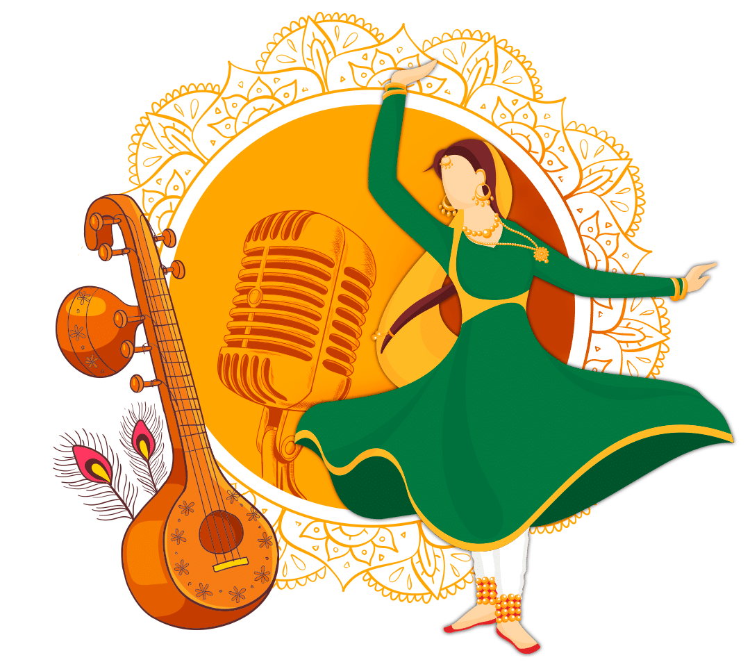 bollywood songs stage performance clipart